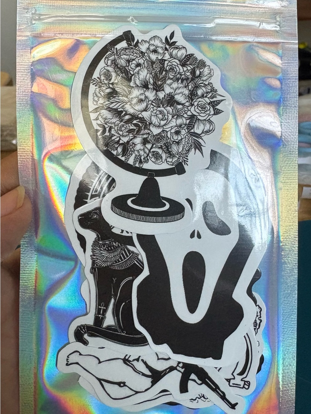 Monochrome Art Sticker Pack - Black & White